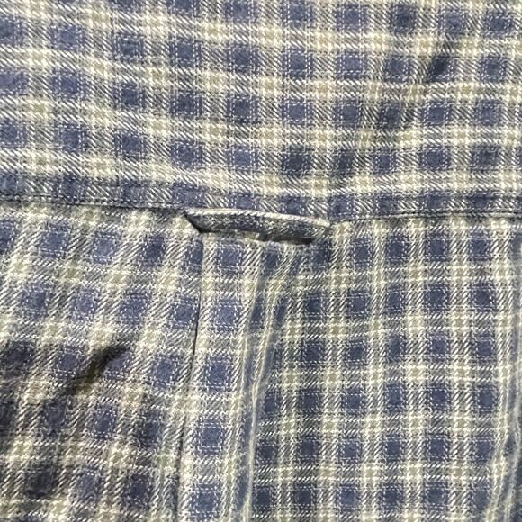 Woolrich John Rich & Bros Men’s Button-Up Flannel Shirt Blue Plaid Size XL - Picture 7 of 9